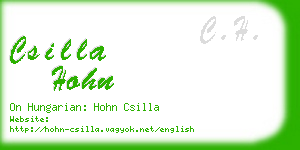 csilla hohn business card